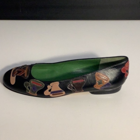 Vintage Michael Simon Leather “Coffee Cups” Slip On Ballet Flats Shoes Sz 7M - Picture 5 of 11